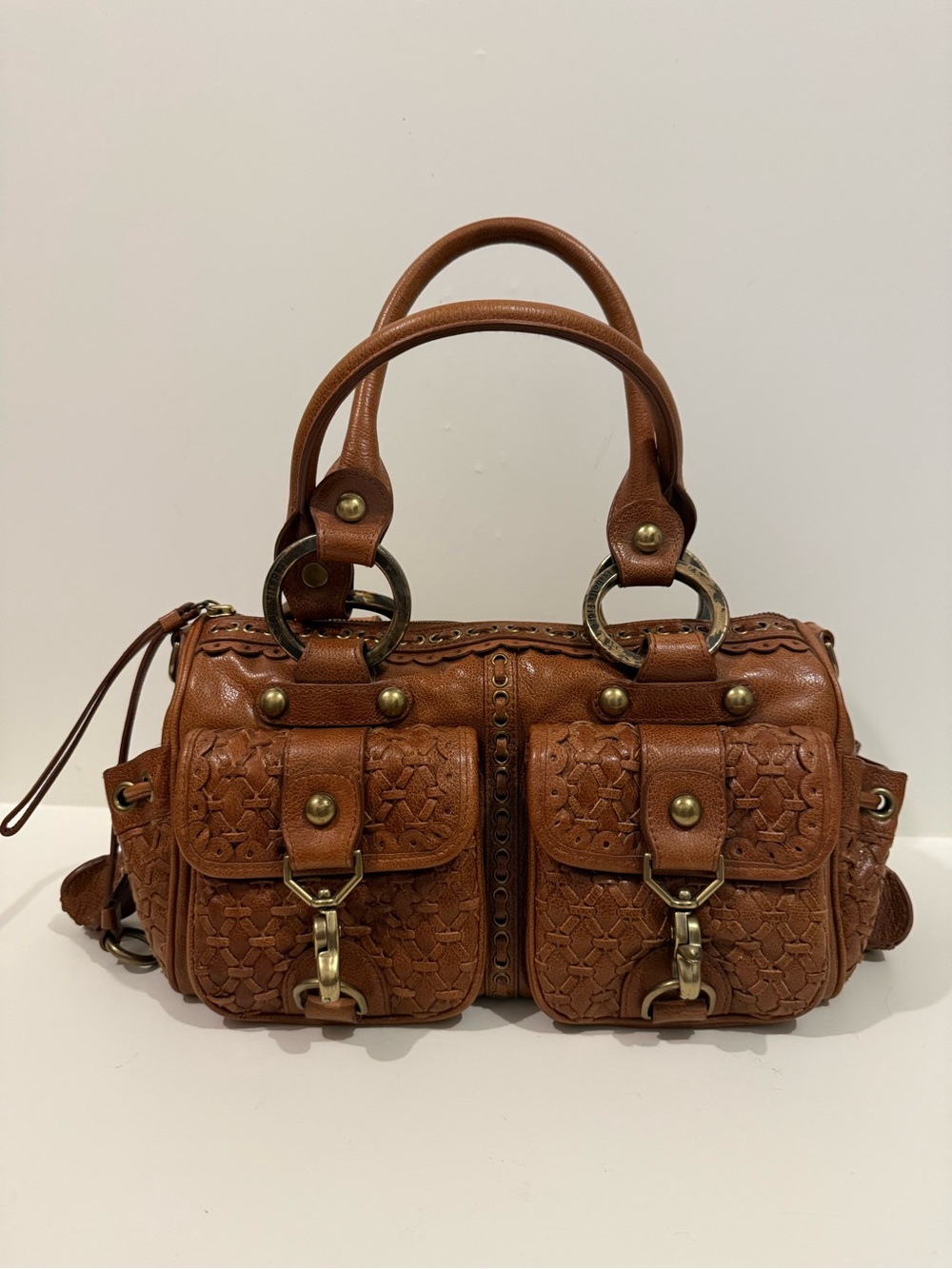 Isabella Fiore Leather Satchel Handbag